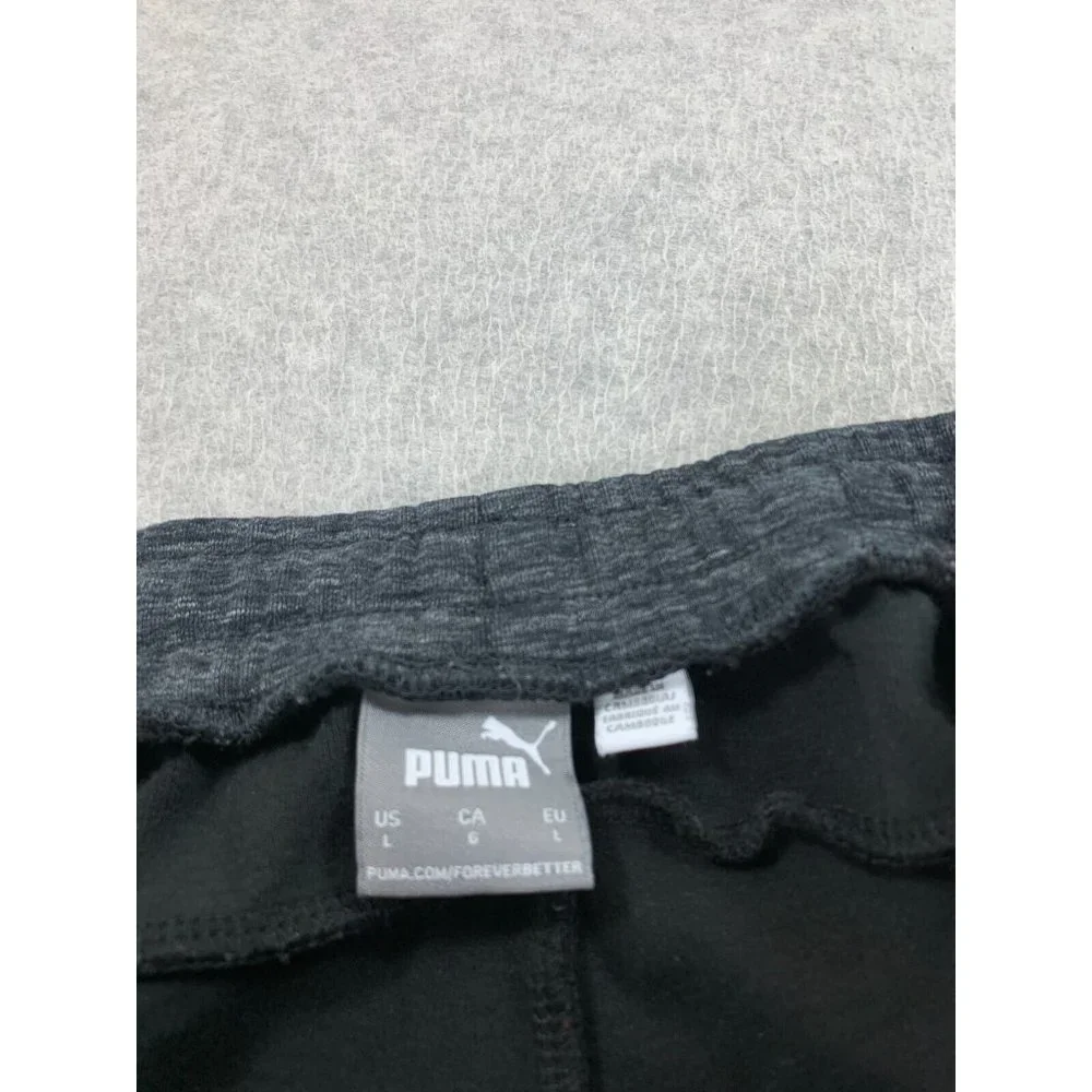 Puma Black & Gray Mens Jogger Sweatpants